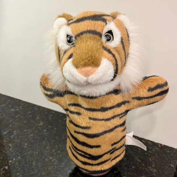 Tiger Hand Puppet Plush Pretend Play 11” Soft Toy - Picture 1 of 7